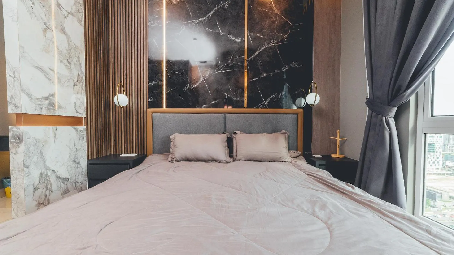 Apartment Twin Galaxy Jet Black 3Br6Pax Balcony Nr Ksl By Ourstay Johor Bahru